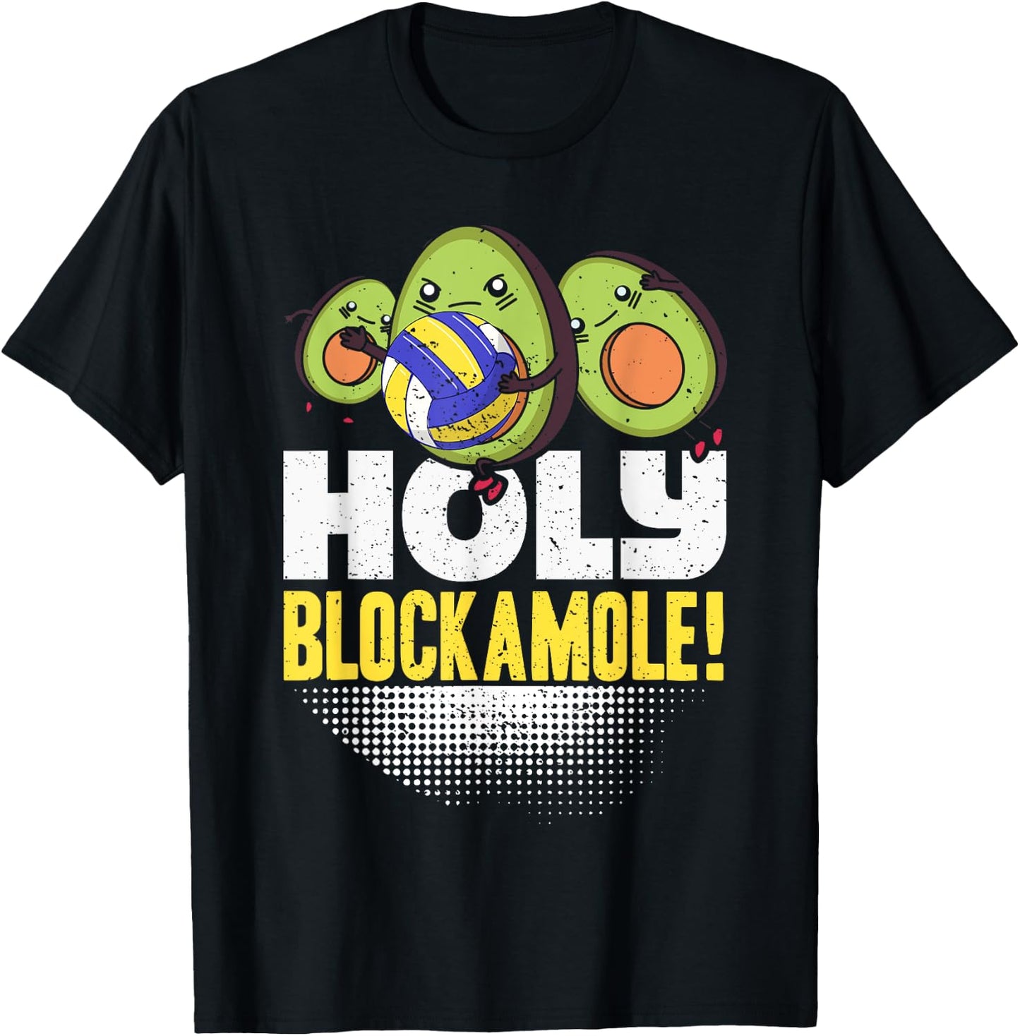 Holy Blockamole Volleyball Match Block Avocado Women T-Shirt - T-Shirt | Black