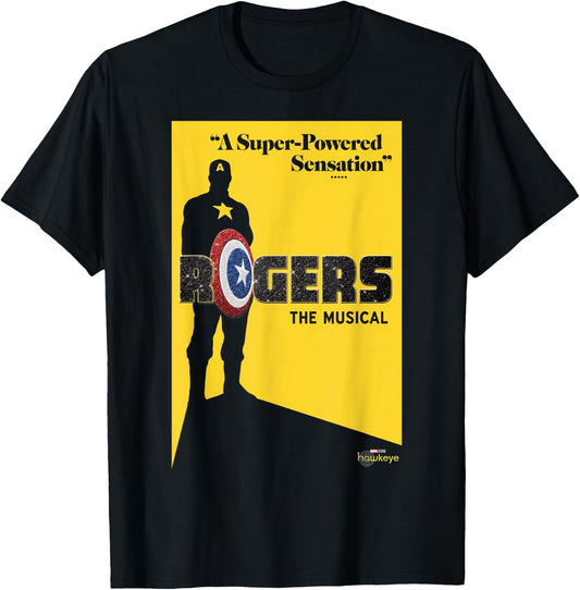 Marvel Hawkeye Rogers The Musical Poster T-Shirt - T-Shirt | Black