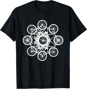 Miftees Mountain Bike Bicycle Art , -Adults, Black, Small, Short Sleeve T-Shirt - T-Shirt | Black