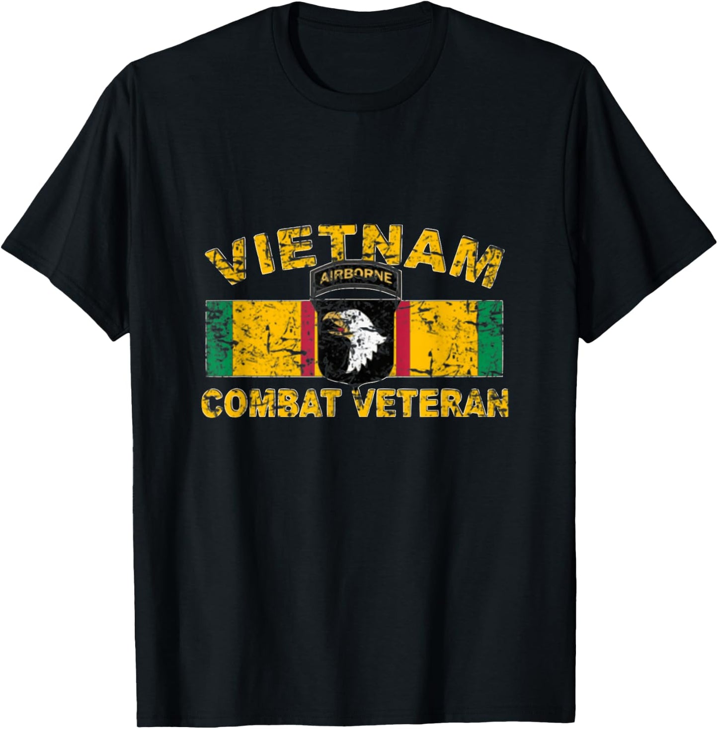 101st Airborne Vietnam Combat Veteran T-Shirt - T-Shirt | Black