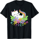Rainbow Unicorn Cat Kittycorn T-Shirt - T-Shirt | Black