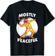 Mostly Peaceful Cartoon Sarcastic Political Angry Protest T-Shirt - T-Shirt | Black
