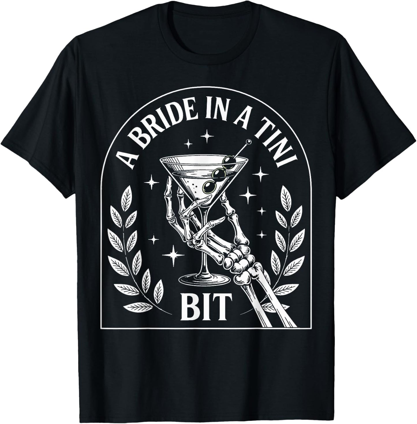 A Bride In A Tini Bit T-Shirt - T-Shirt | Black