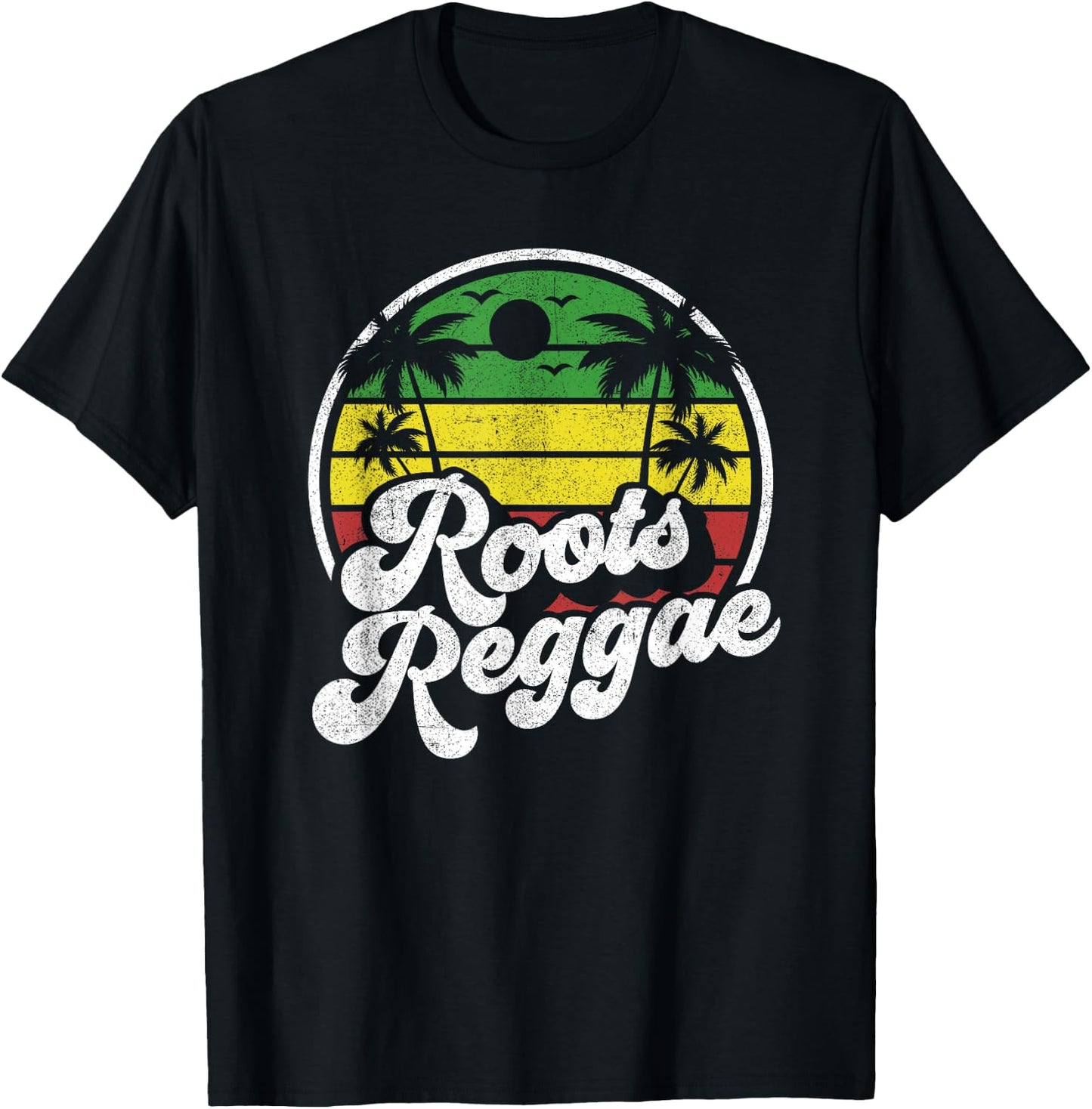 Roots Reggae Vintage Jamaica Rasta Jamaican Music Retro Gift T-Shirt - T-Shirt | Black