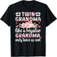 Twin Grandma Twice As Cool Twin Grandmother Of Twins T-Shirt - T-Shirt | Black