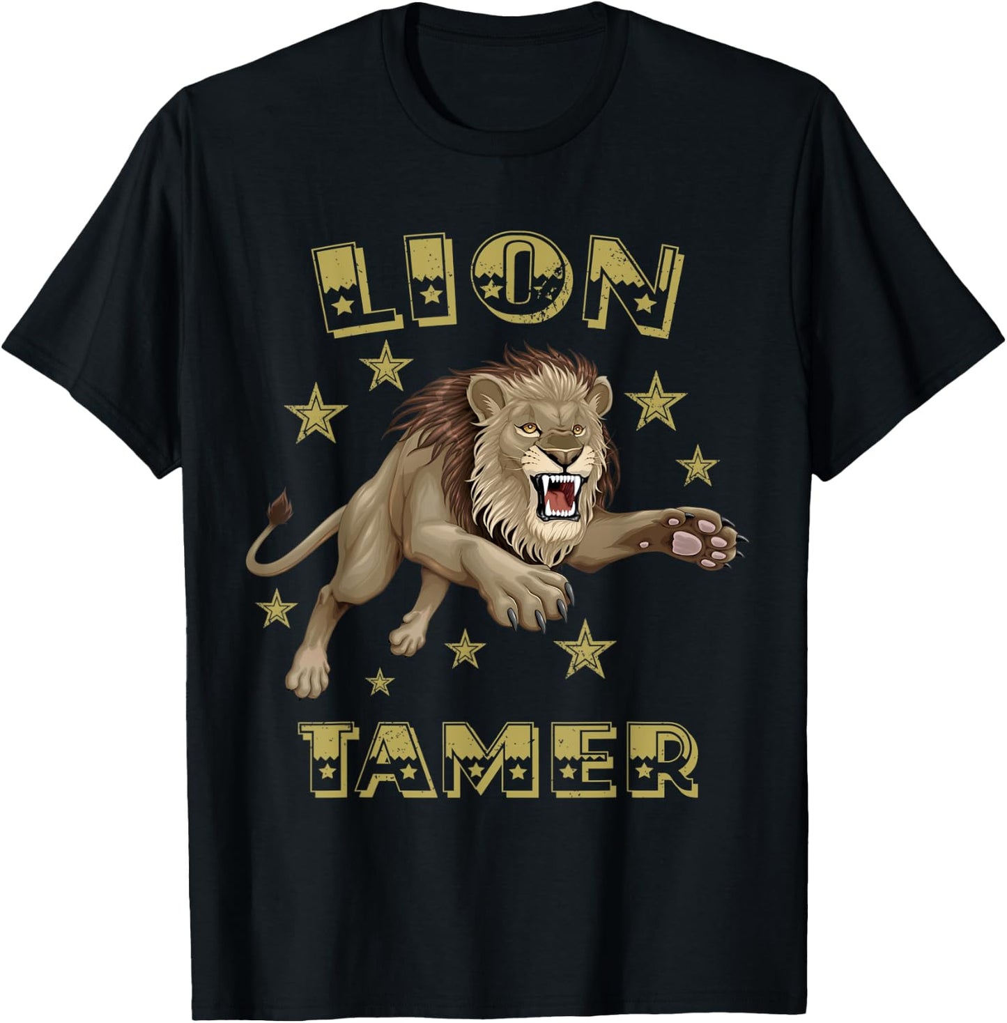Lion Tamer Carnival Costume Theme Circus Staff Party Vintage T-Shirt - T-Shirt | Black
