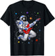 Space Astronaut Playing Electric Guitar Musician Guitarist T-Shirt - T-Shirt | Black