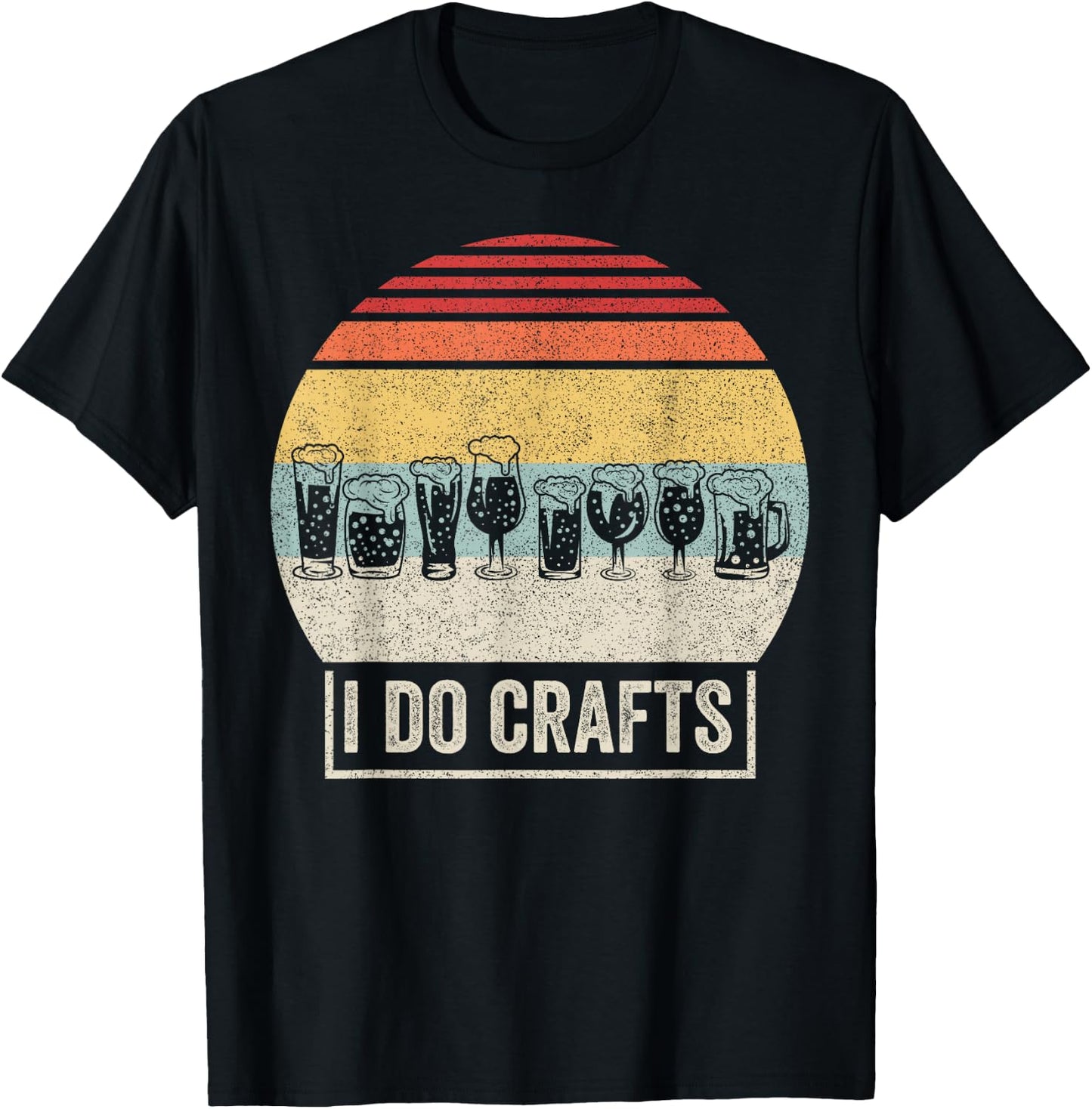 Retro Vintage I Do Crafts Home Brew Craft Beer T-Shirt - T-Shirt | Black