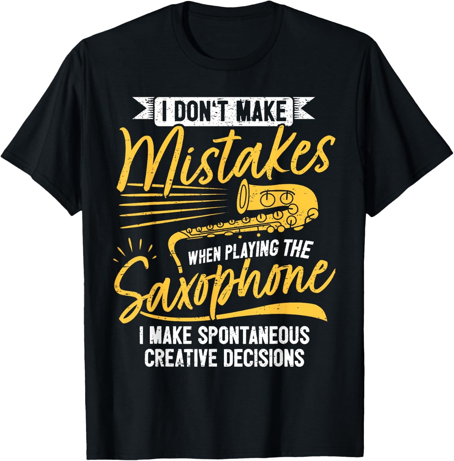 Creative Saxophonist Saxist Sax Jazz Saxophone T-Shirt - T-Shirt | Black