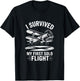 I Survived My First Solo Flight Aviation T-Shirt - T-Shirt | Black