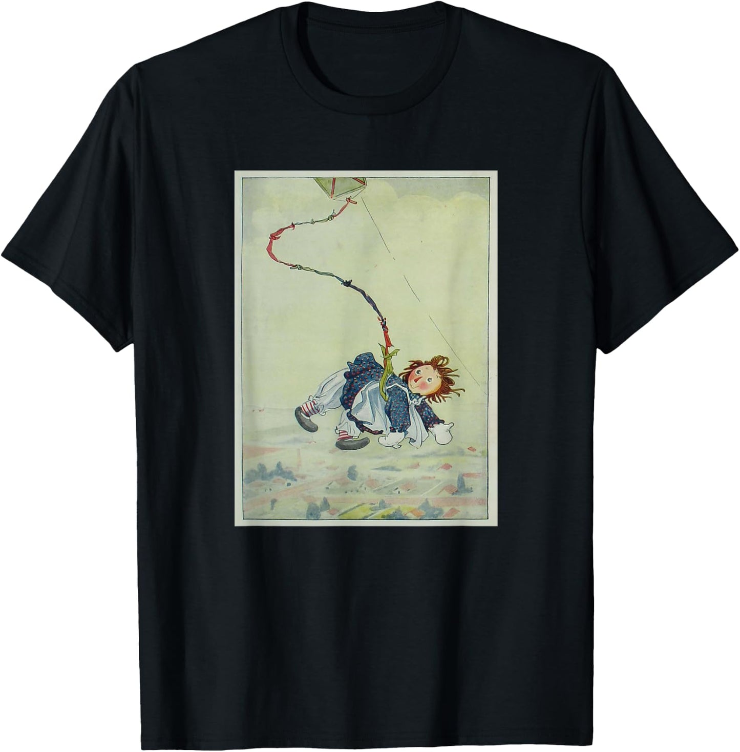 Raggedy Ann Hanging from a Kite (1918) T-Shirt - T-Shirt | Black