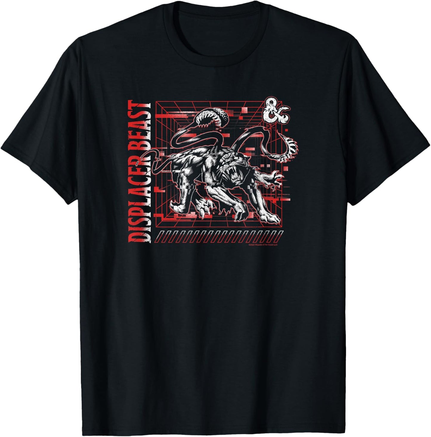 Dungeons & Dragons Displacer Beast Glitch Poster T-Shirt - T-Shirt | Black