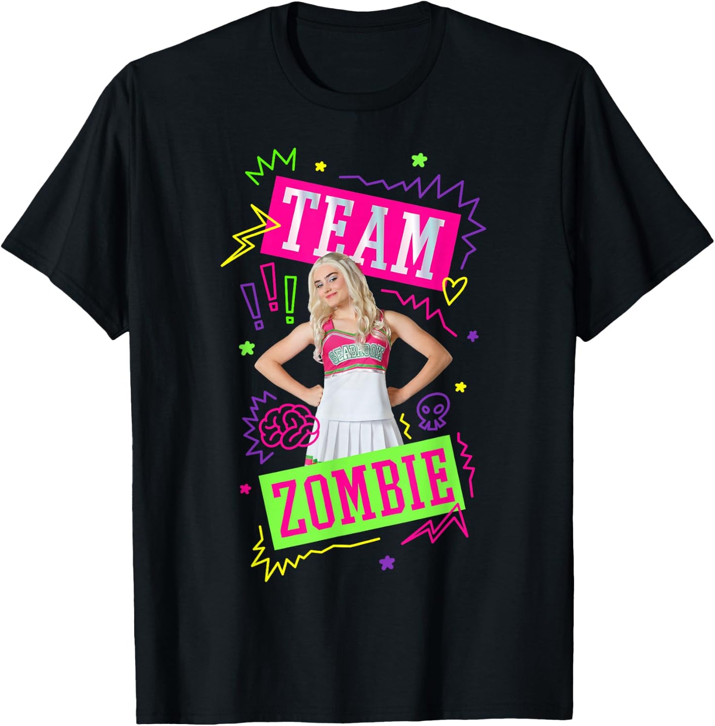 Disney Zombies Addison Team Zombies Poster T-Shirt - T-Shirt | Black