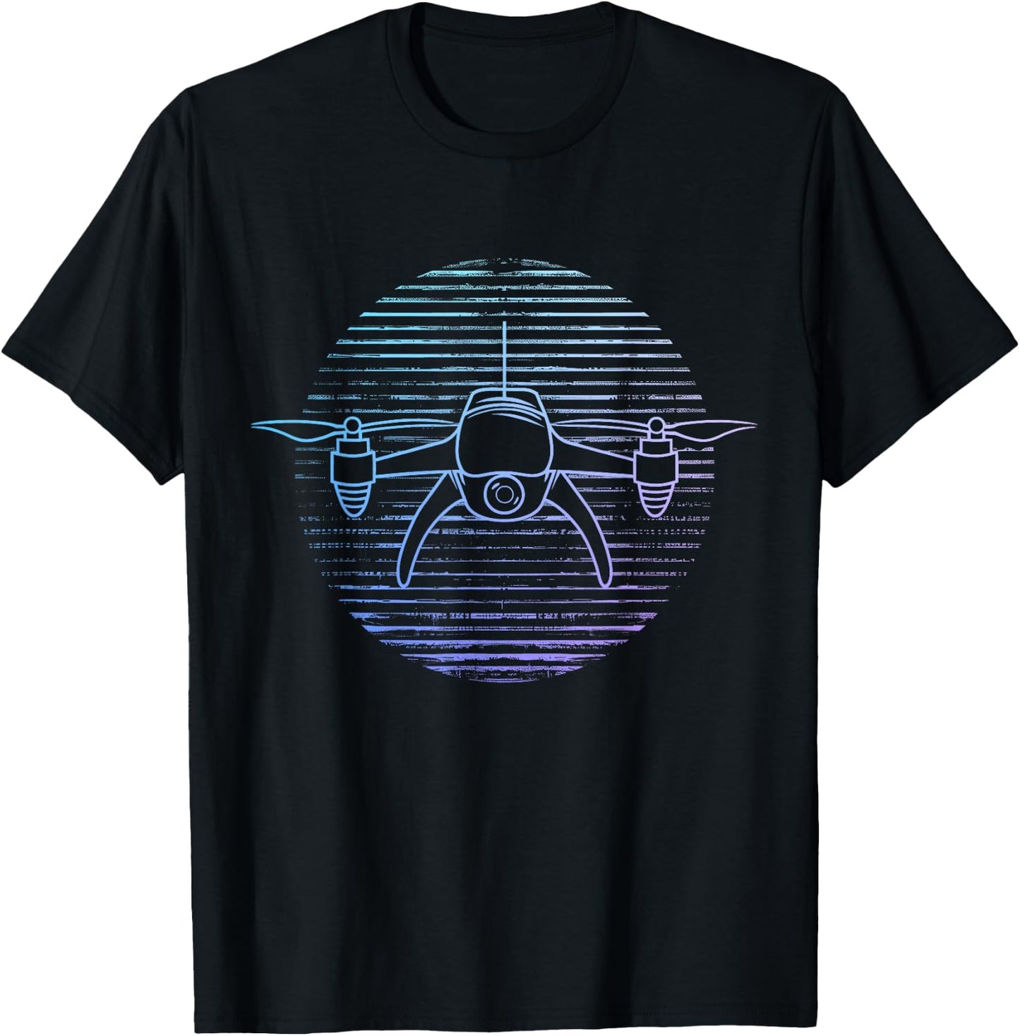Drone Pilot Quadcopter Operator RC Retro T-Shirt - T-Shirt | Black