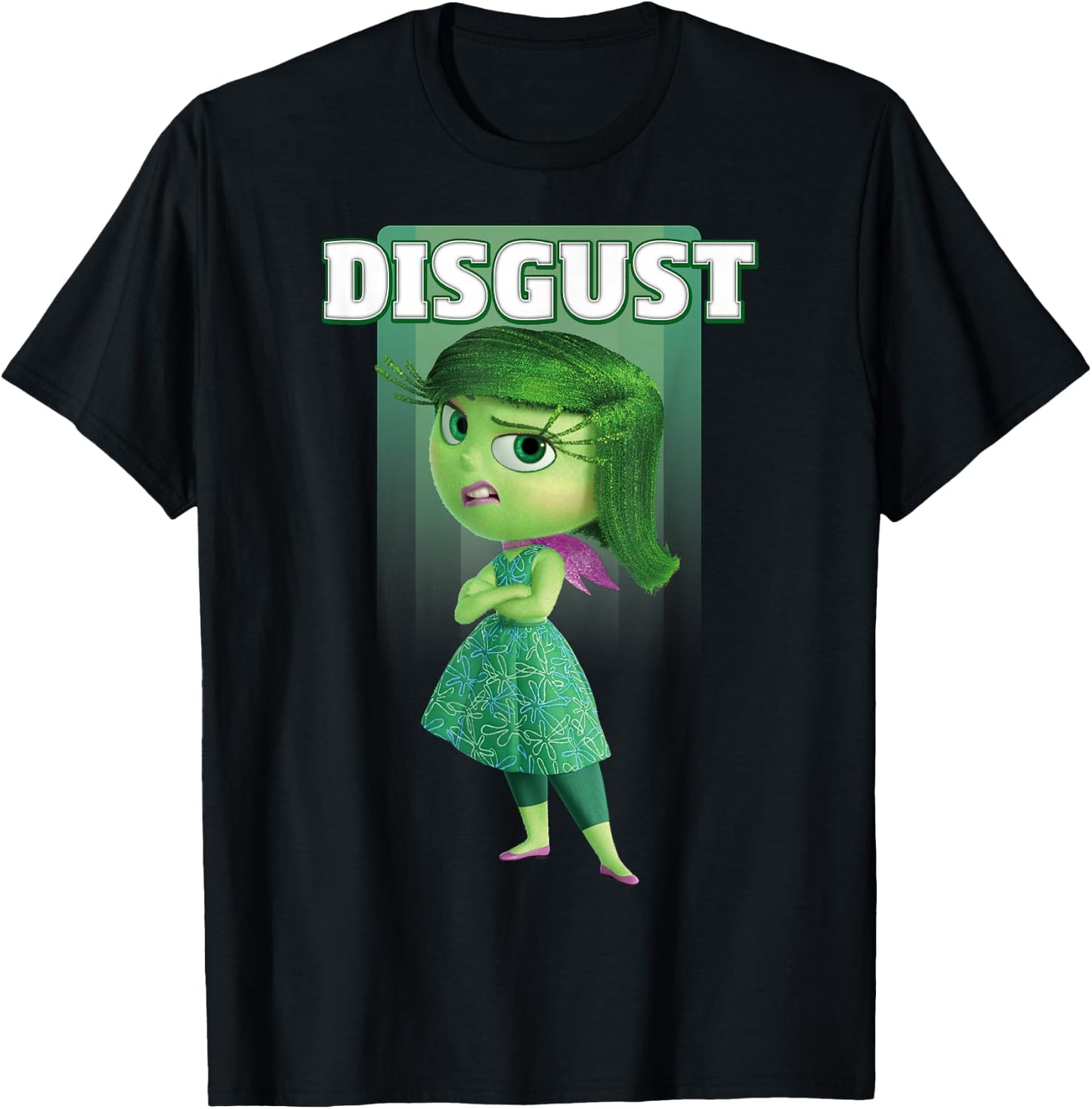 Disney Pixar Inside Out Disgust Portrait T-Shirt - T-Shirt | Black