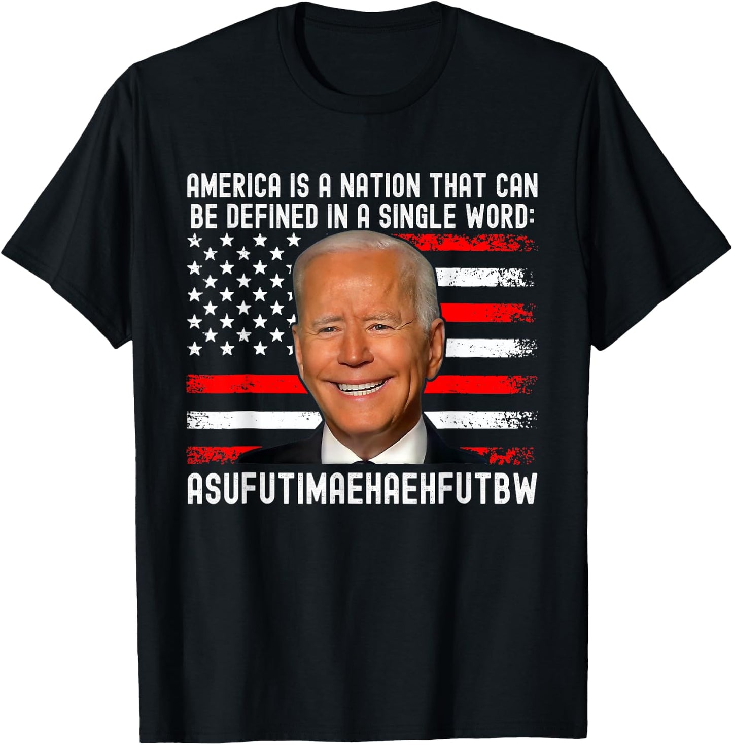 America Is A Nation That Can Be Defined In Single Word Biden T-Shirt - T-Shirt | Black