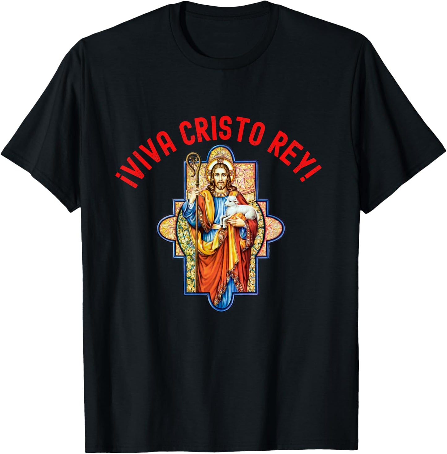 Roman Catholic Viva Cristo Rey T-Shirt - T-Shirt | Black
