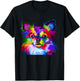 Long Hair Chihuahua Pop Art Portrait Art for Dog Owners T-Shirt - T-Shirt | Black