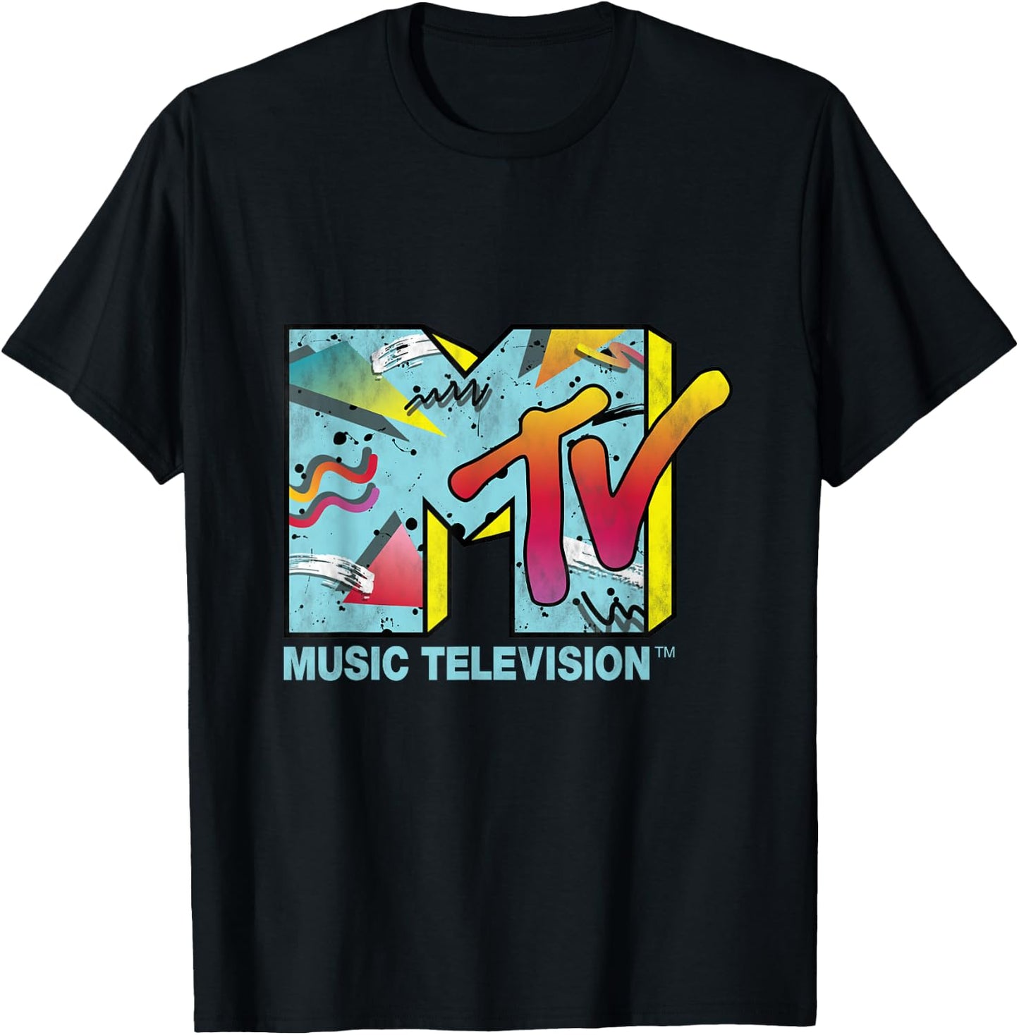Classic MTV Logo 80s style T- Shirts T-Shirt - T-Shirt | Black