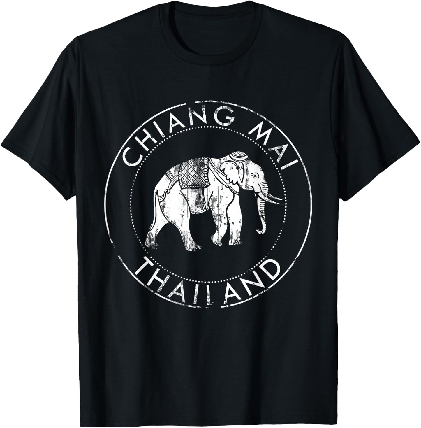 Animal Elephant Bangkok Asia Thailand T-Shirt - T-Shirt | Black