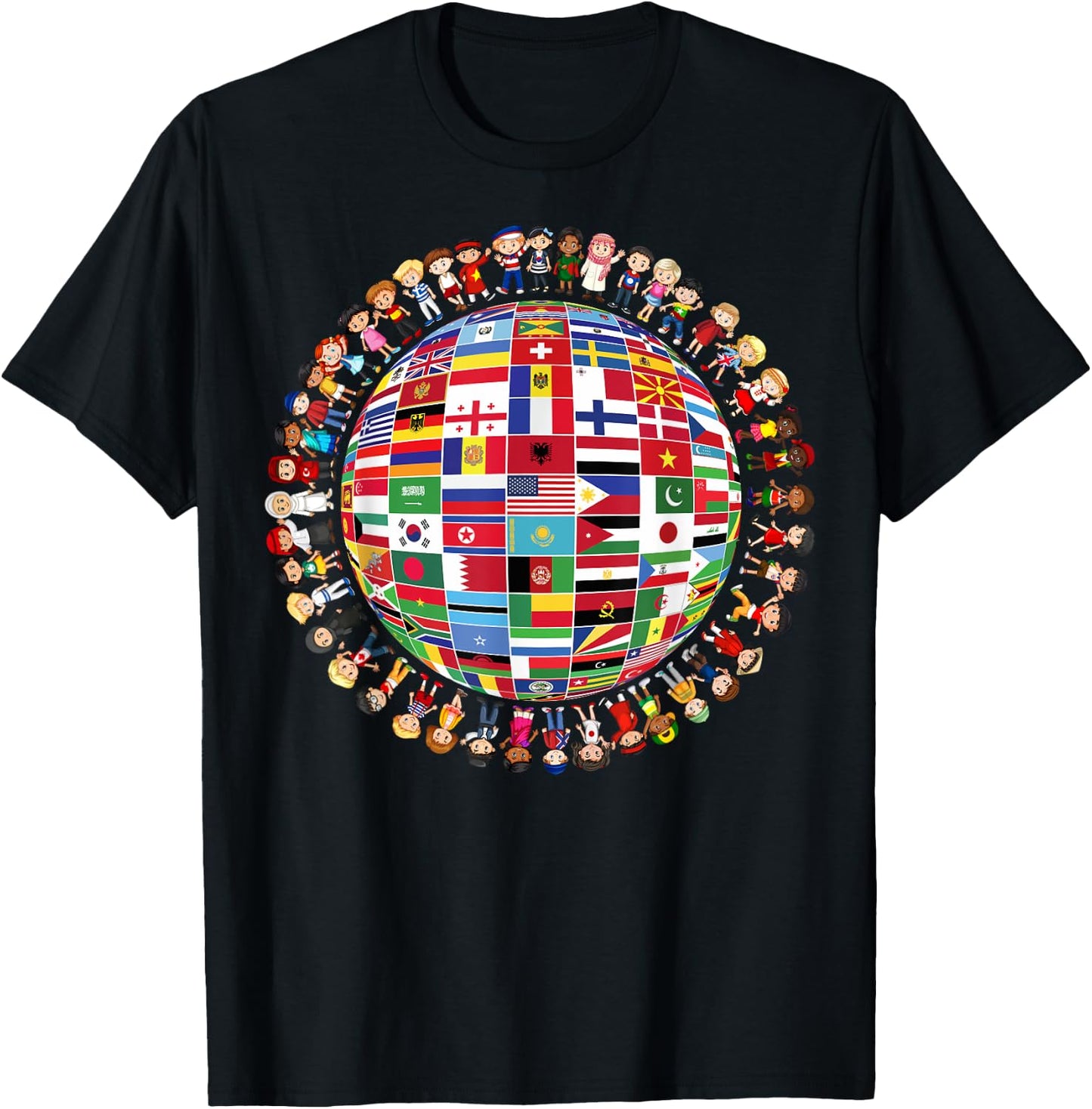 World Peace International Day Of Peace National Flags T-Shirt - T-Shirt | Black