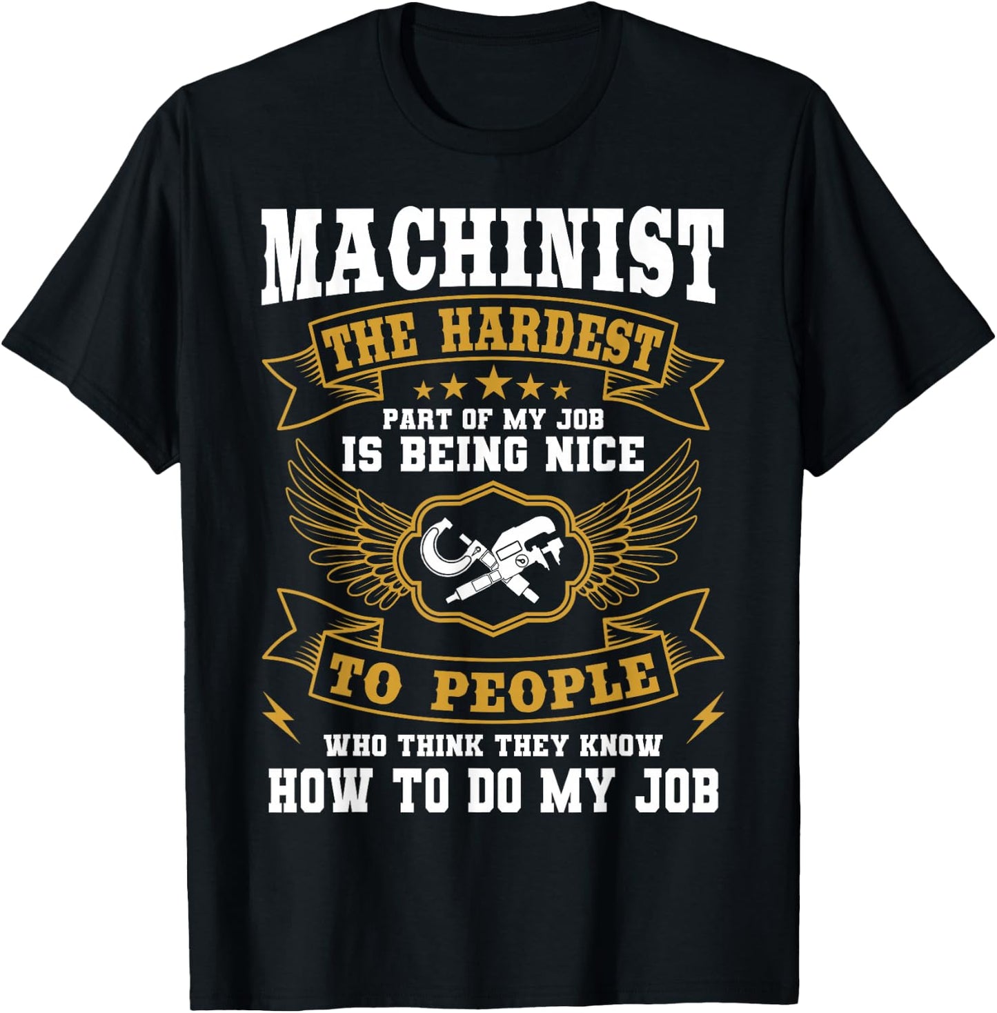 Machinist Profession CNC Machine Tools Operator Machinery T-Shirt - T-Shirt | Black