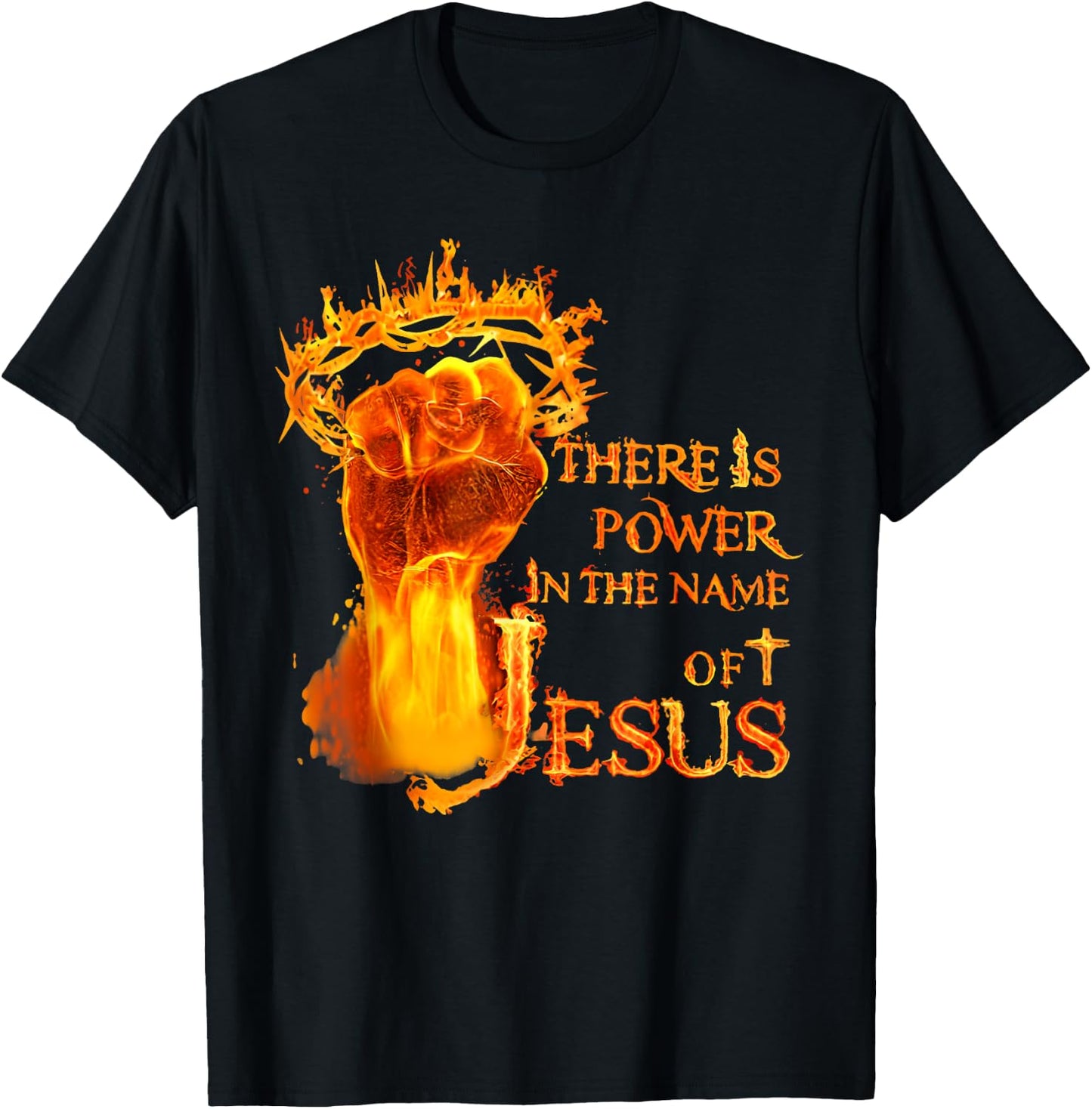 There Is A Power In The Name Of Jesus Christian T-Shirt - T-Shirt | Black