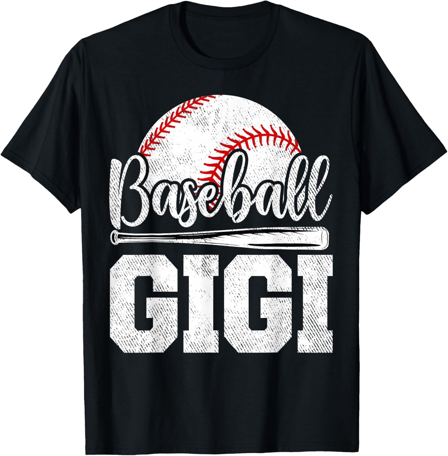 Baseball Gigi Baseball Player Game Day Mother's Day T-Shirt - T-Shirt | Black