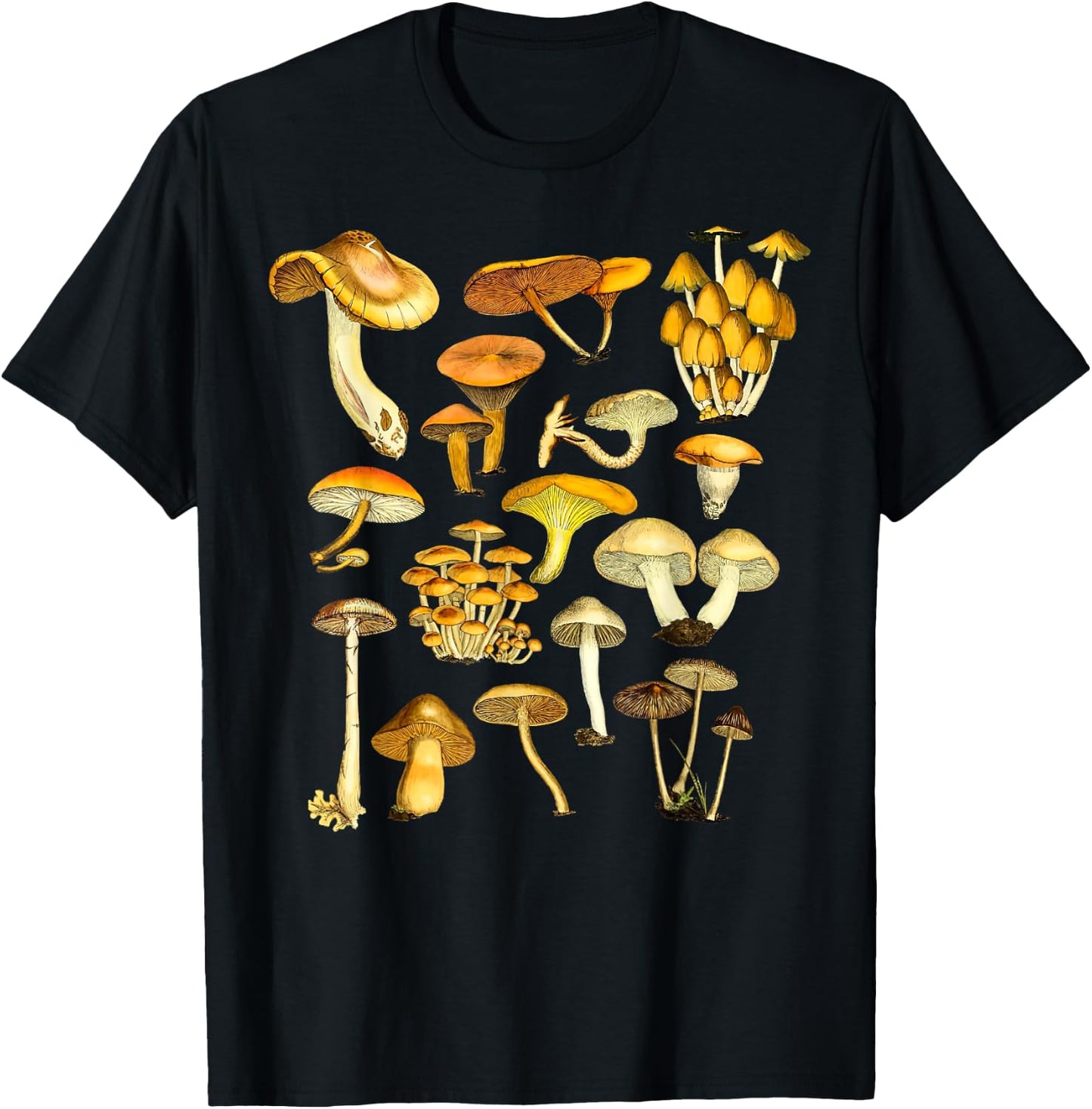 Mushroom Shirt Mycology Fungi Foraging Mushroom Whisperer T-Shirt - T-Shirt | Black