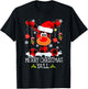 Merry Christmas Ya'll Reindeer Santa Hat Buffalo Red Plaid T-Shirt - T-Shirt | Black