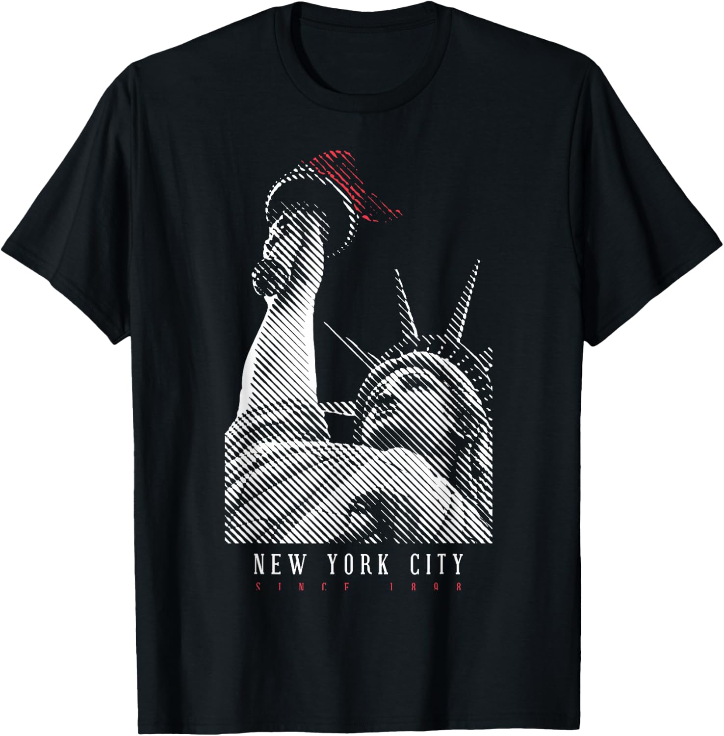 Statue of Liberty New York City NYC NY USA America Souvenir T-Shirt - T-Shirt | Black
