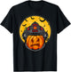 Firefighter Pumpkin Firefighter Halloween Fireman Halloween T-Shirt - T-Shirt | Black