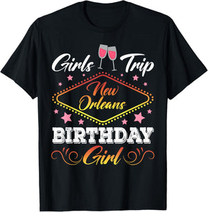 New Orleans Birthday Girls Trip 2026 Bachelor Besties Party T-Shirt - T-Shirt | Black