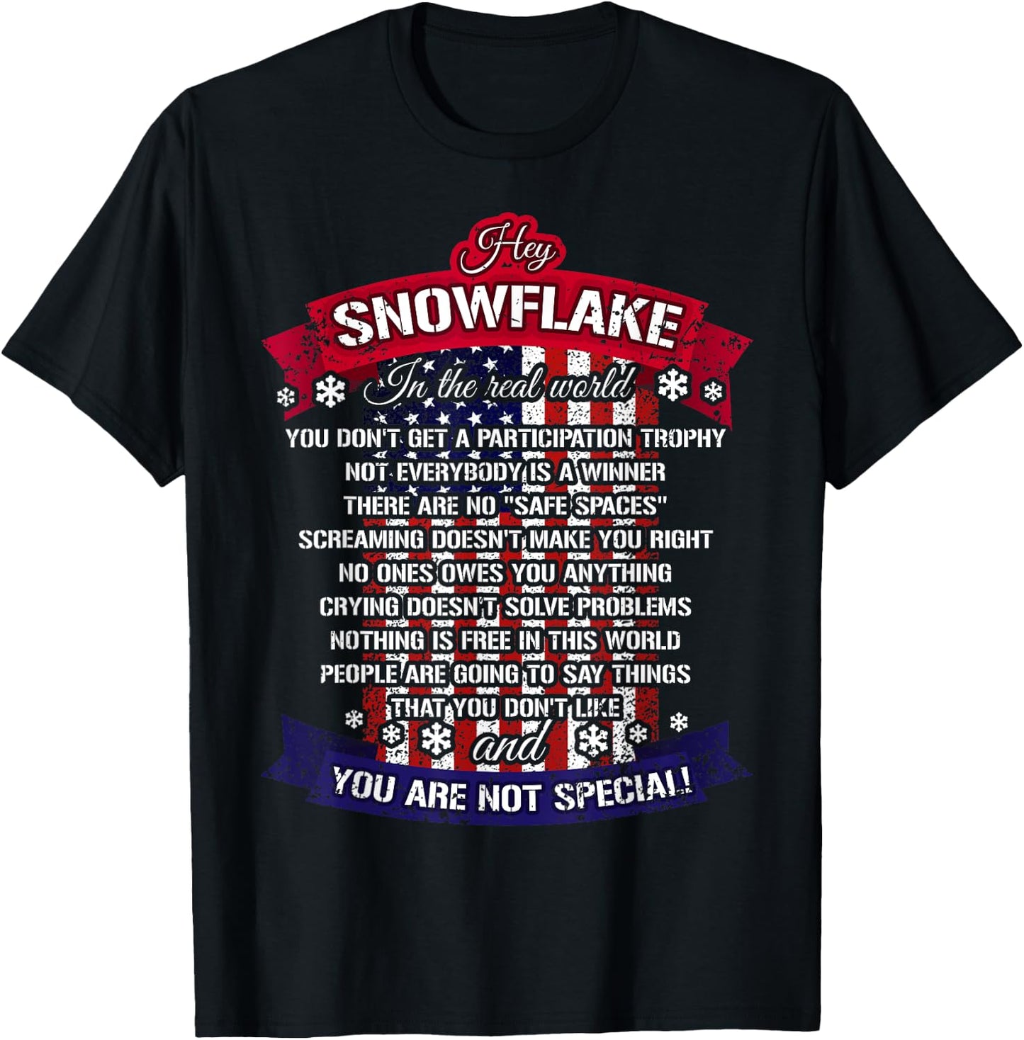 Hey Snowflake the Real World Army Dad T-Shirt - T-Shirt | Black