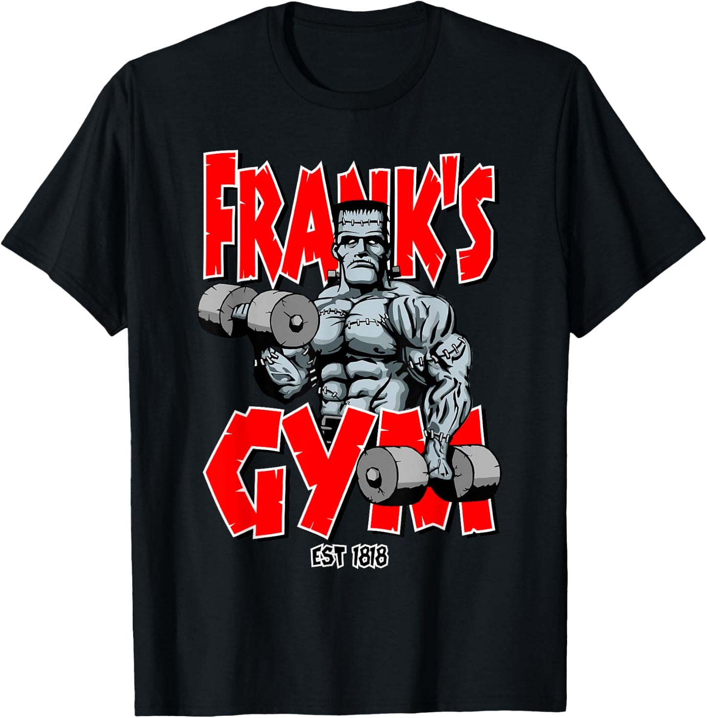 Frankenstein Gym Funny Bodybuilding Fitness Workout T-Shirt - T-Shirt | Black