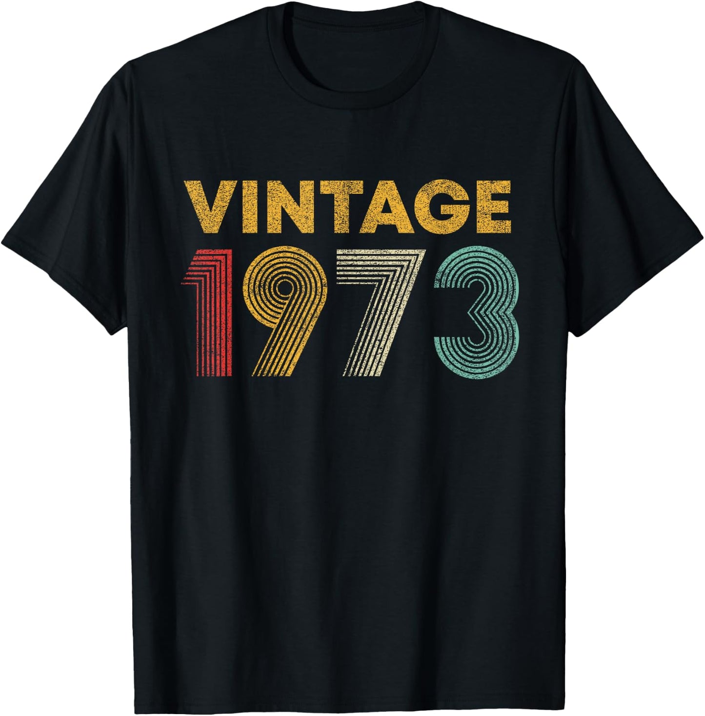 Vintage 1973 52nd Birthday Gift Men Women 52 Years Old T-Shirt - T-Shirt | Black