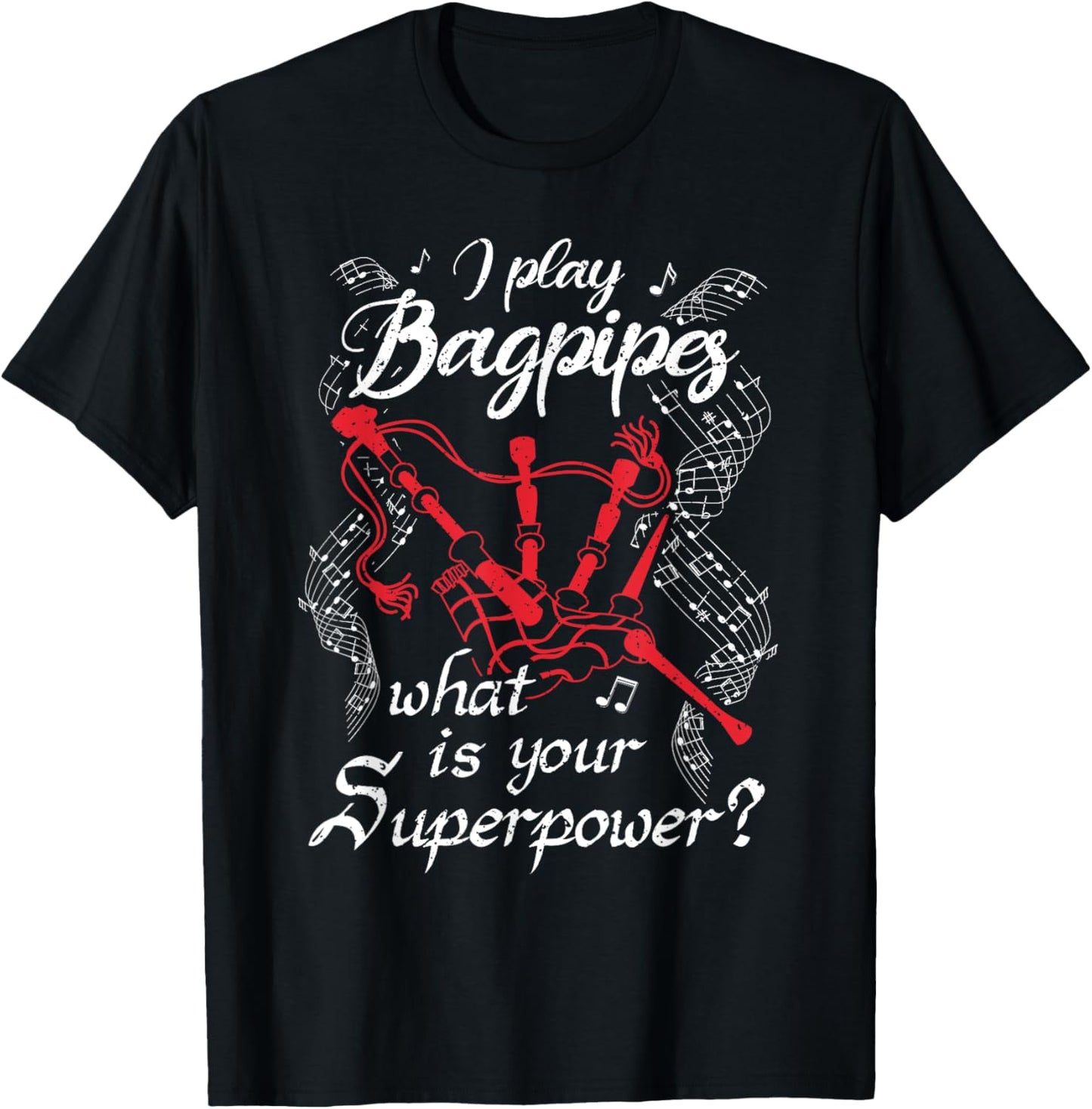 Bagpipes Player T-Shirt - T-Shirt | Black