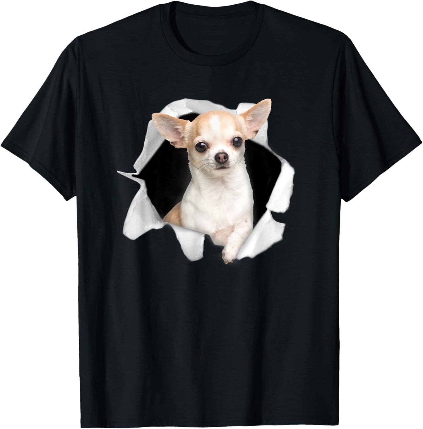Cute Chihuahua Shirt Dog Puppy Lover Men Women Boys Girls T-Shirt - T-Shirt | Black