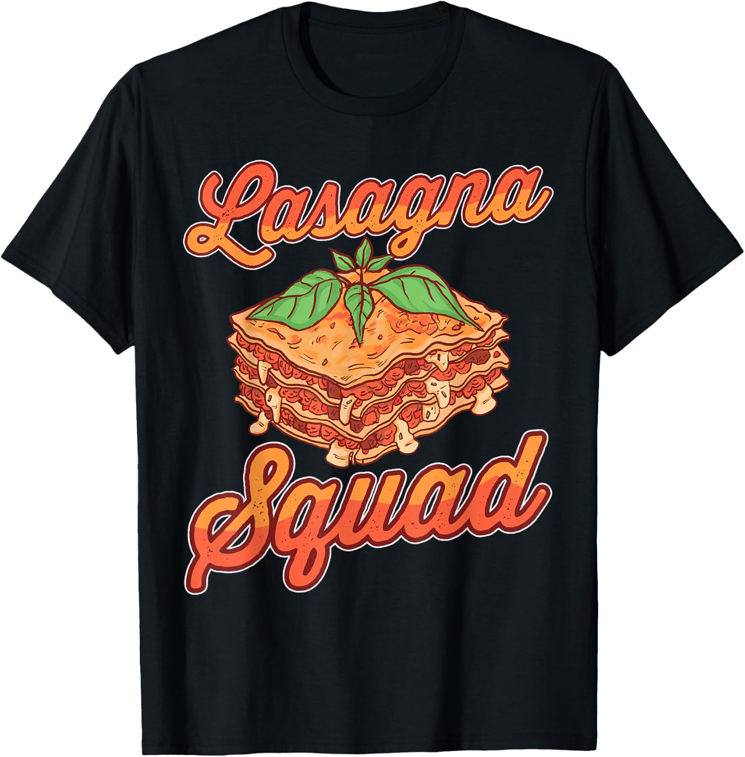 Lasagna Squad Italian Lasagne T-Shirt - T-Shirt | Black