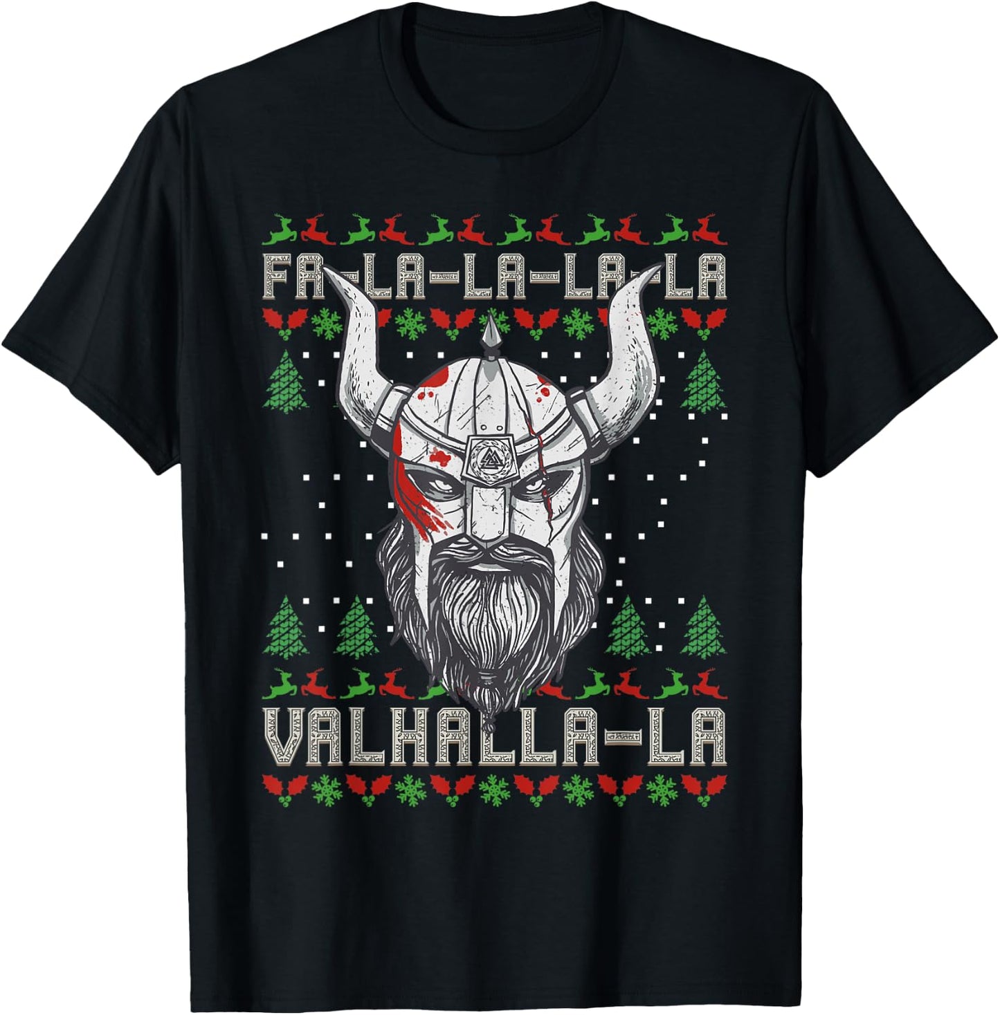 Viking Pagan Christmas - Viking Nordic Valhalla T-Shirt - T-Shirt | Black