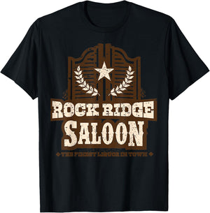 Vintage Rock Ridge Saloon T-Shirt - T-Shirt | Black