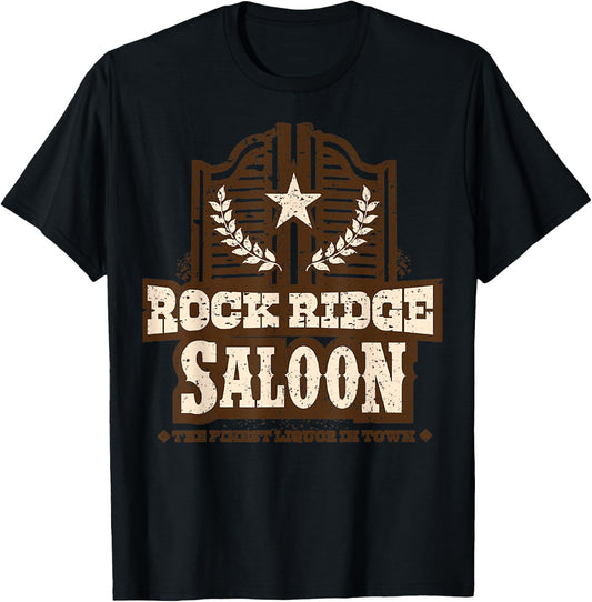 Vintage Rock Ridge Saloon T-Shirt - T-Shirt | Black