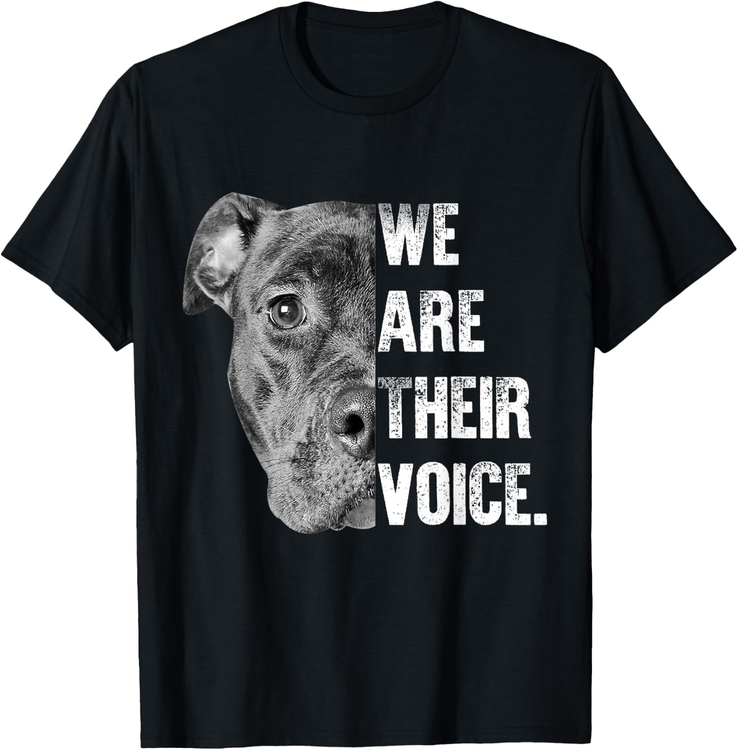 We AreTheir Voice Gift & Dog Lovers & Dog rescue T-Shirt - T-Shirt | Black