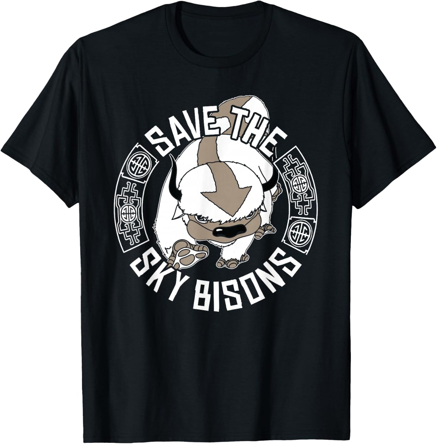 Save The Sky Bisons' Bison Center T-Shirt - T-Shirt | Black