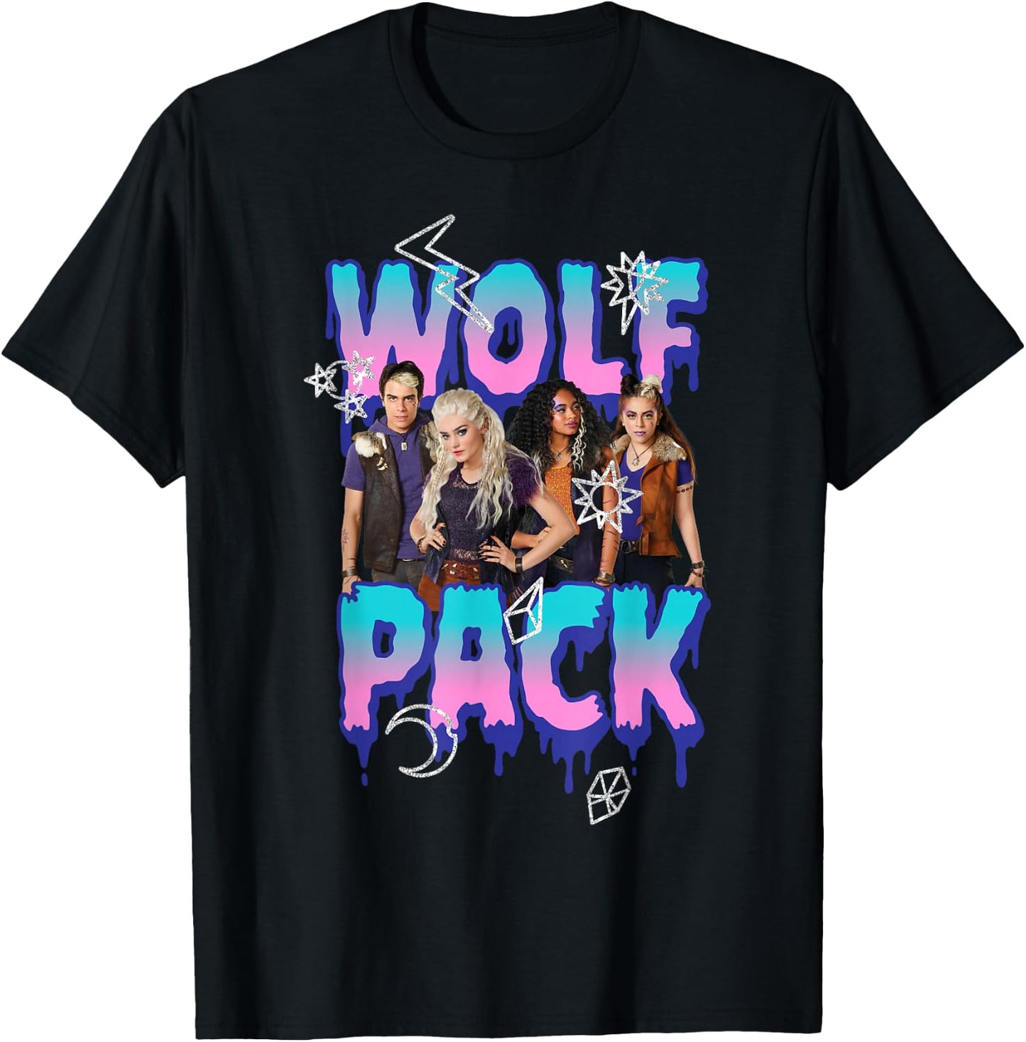 Disney Zombies Wolf Pack Group Poster T-Shirt - T-Shirt | Black