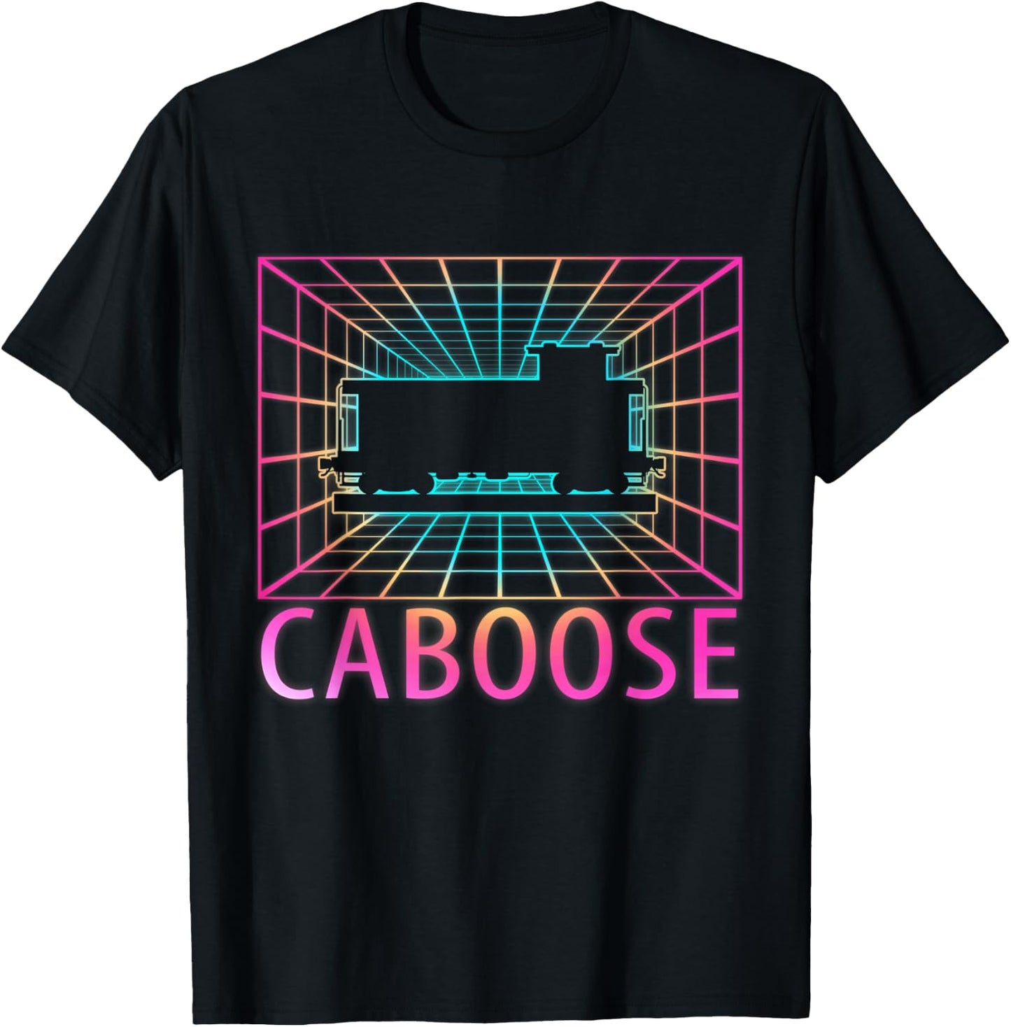 Caboose Retro Gift T-Shirt - T-Shirt | Black