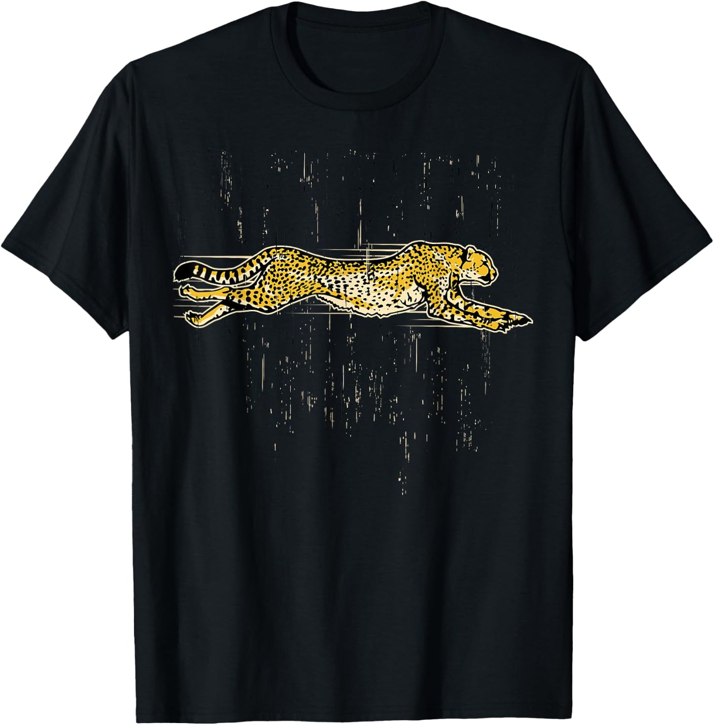 Cheetah Funny - Cheetah Lover - -Adults Black Cotton - Small - - Short Sleeve T-Shirt - T-Shirt | Black