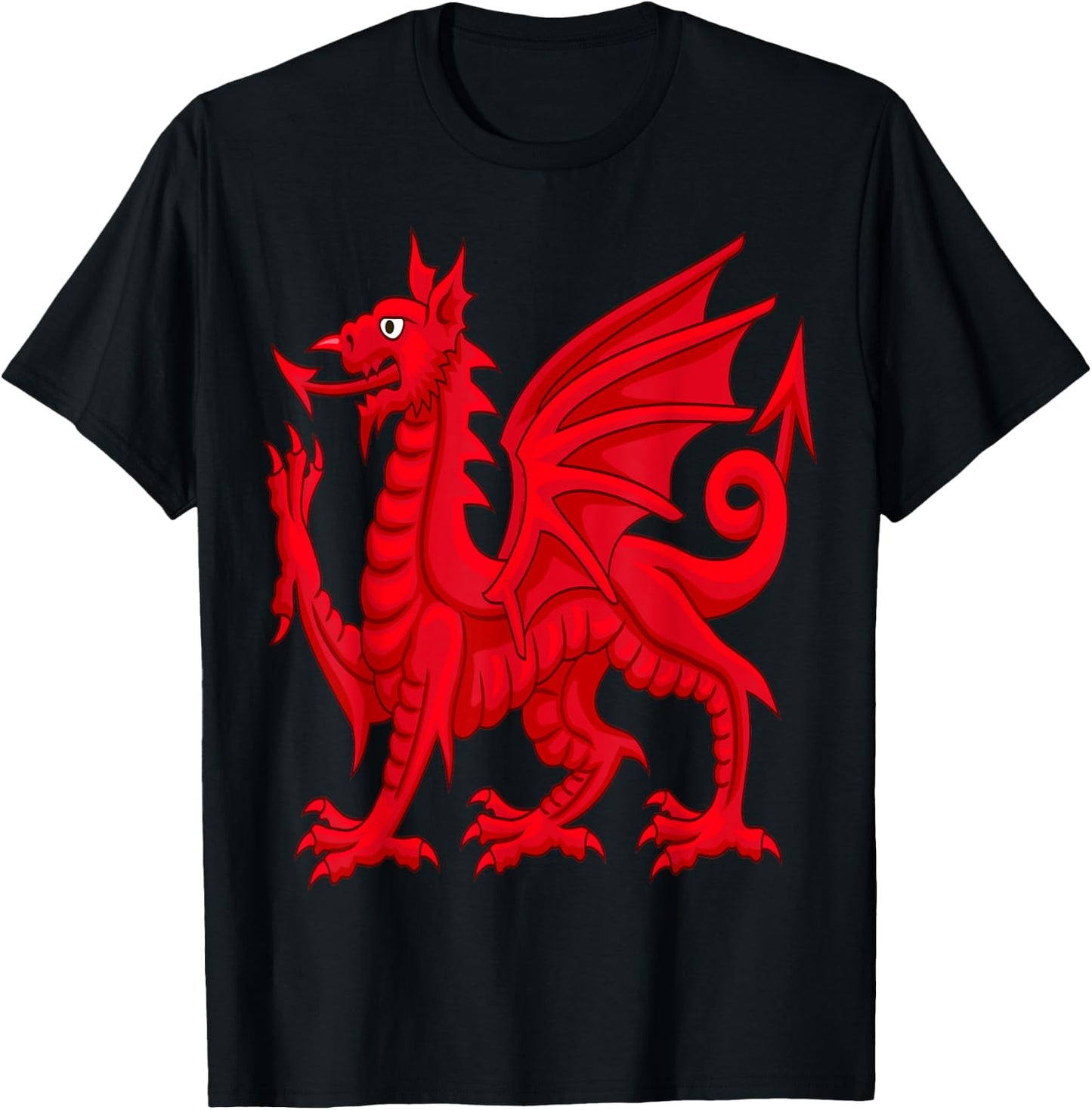 Welsh Dragon CYMRU Flag souvenir Gift Cardiff Welsh T-Shirt - T-Shirt | Black