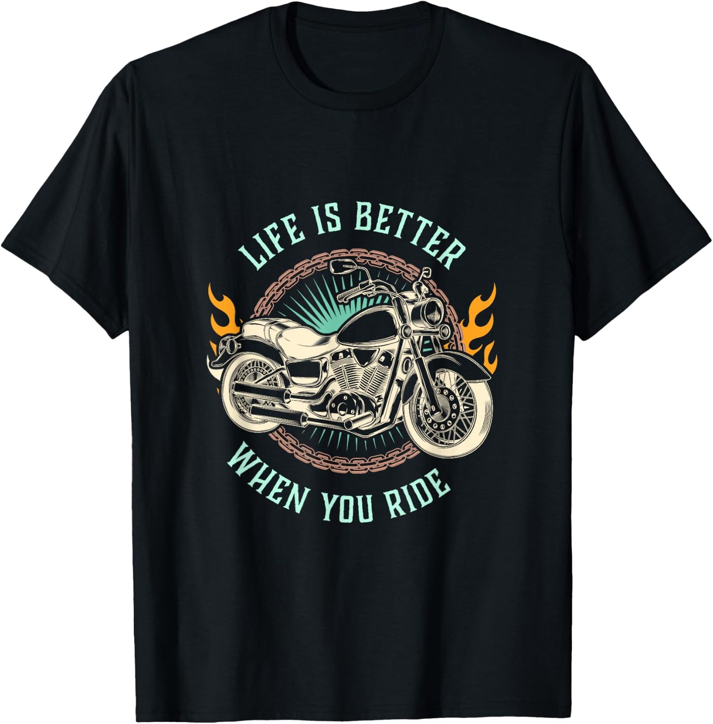 Life is Better When You Ride Motorcycle Biker T-Shirt - T-Shirt | Black
