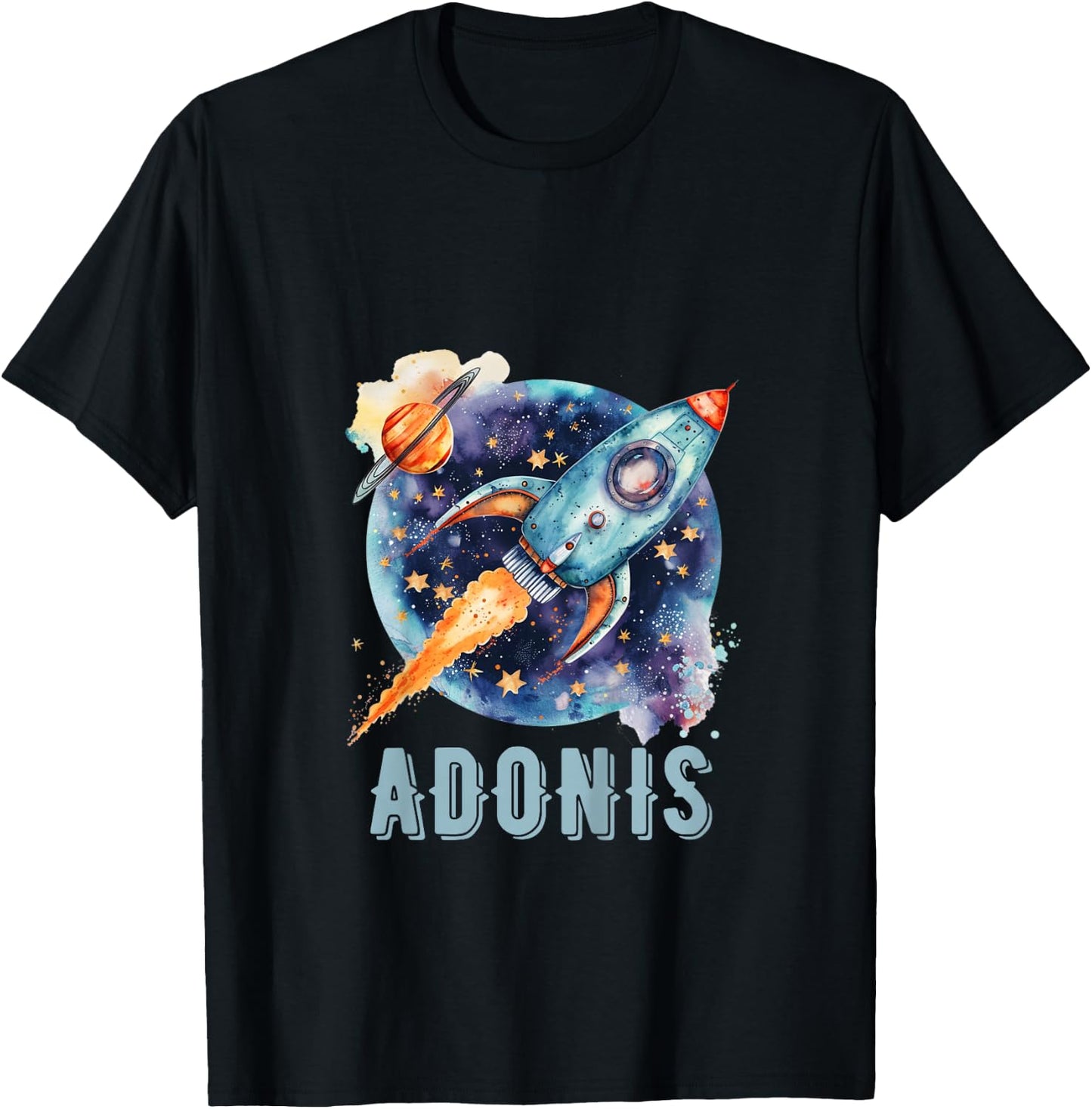 Kids ADONIS Name Baby Boy Nursery Room Theme Decor Gifts T-Shirt - T-Shirt | Black
